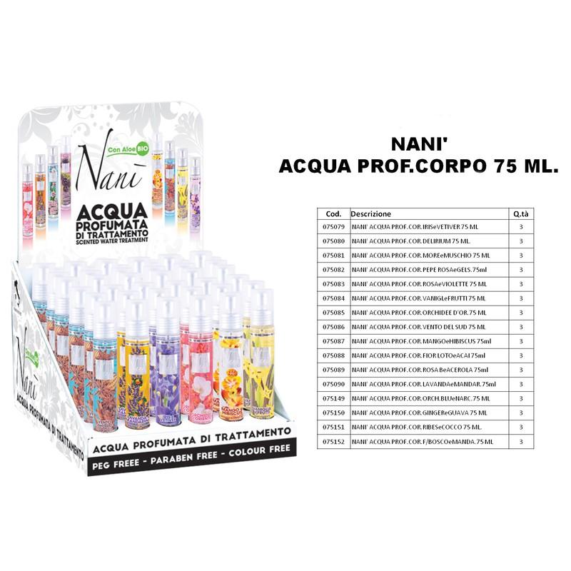 ACQUA PROFUMATA Corpo 75 ml. Nanì - One Store Italia